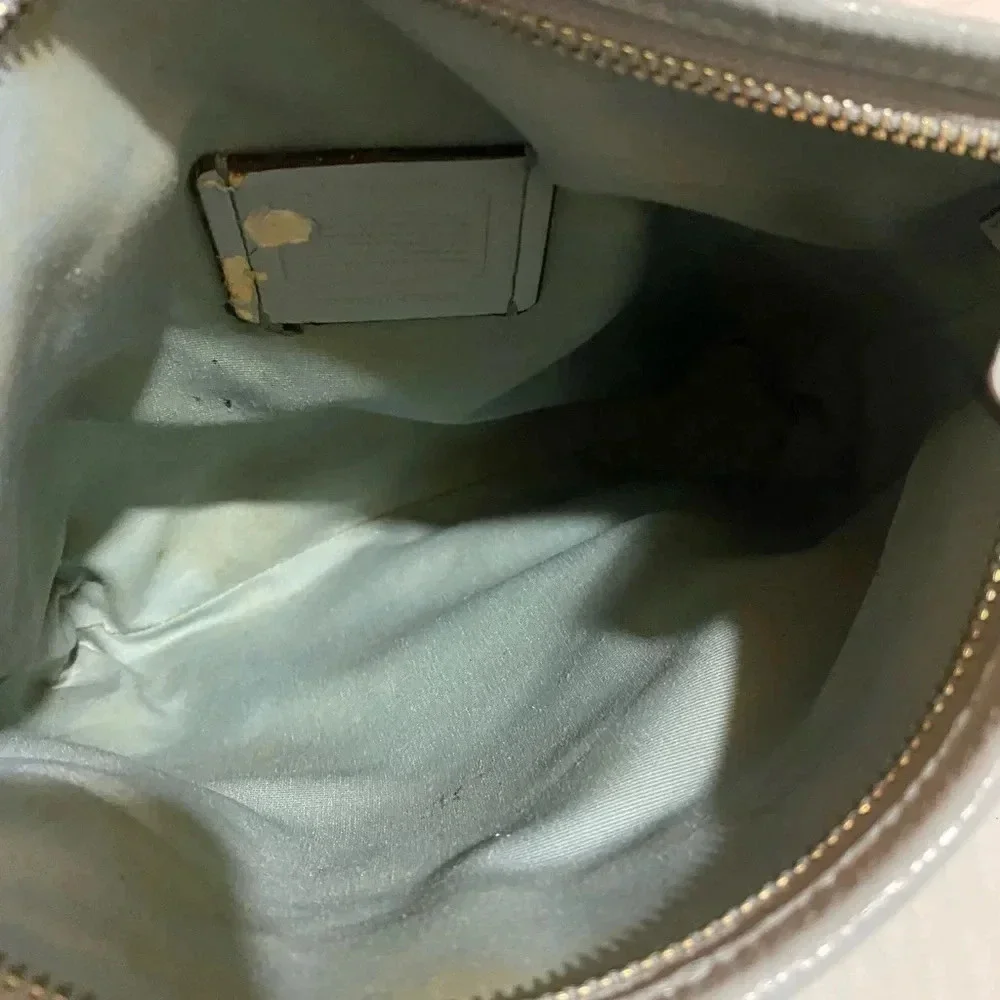 Coach blue leather crossbody handbag